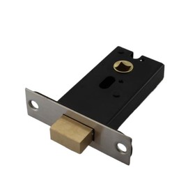 Deadbolt Lock Solid Brass Latch Deadlock Stainless Steel Plate Internal Door Lock Mortice Latch for Sliding WC Washroom Toilet Bathroom Door