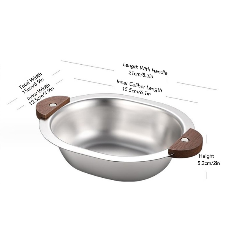 Children Rice Bowl Bear 304 Stainless Steel Multifunctional Dual Ears