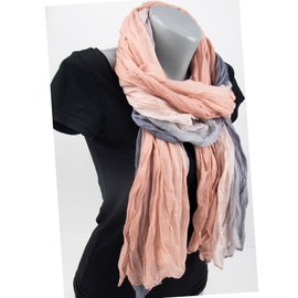 Gloop Women's Scarf Light Long Scarf with Colour Gradient Various Colours, Light grey/light pink