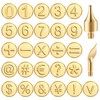 56Pieces Wood Burning Tips Number Symbol Wood Burning Tip Set