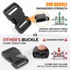 4 Pack 2 Inch Side Release Buckles with 8 Tri-Glide