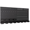 INCLY 158PCS Metal Pegboard Wall Organizer, 48x24 Inch Black Pegboard