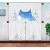 Simhomsen Embroidered Butterfly Rod Pocket Window Valance for Spring and