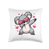 Koala Heart Shape Sunglasses Dabbing Dance Lover Throw Pillow