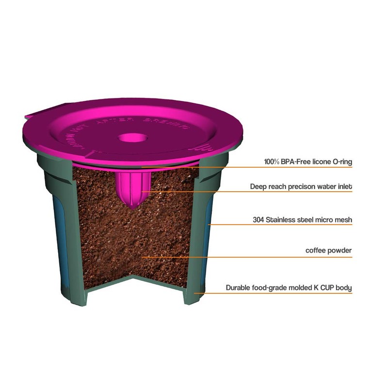 i Cafilas 6 Reusable K Coffee Capsules Filters for K