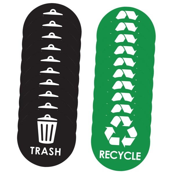 Operitacx Garbage Can Sticker Set 50pcs Recycling Stickers for Bin