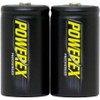 Powerex Low Self-Discharge Precharged D Rechargeable NiMH Batteries, (MHRDP2), 2-Pack