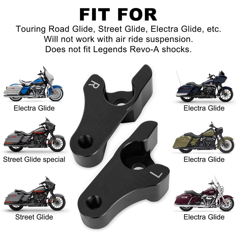 PSLER 2 Inch Lowering Blocks Kit for Touring Street Glide