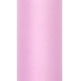 Party Deco TIU8-081 Tulle Roll Pink 8 Centimetres x 20 Metres