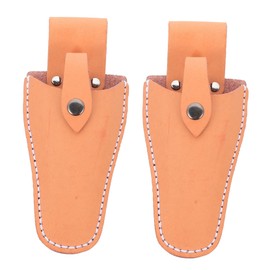 FOMIYES 2pcs Leather Tool Pouch for Pruning Shears Stylish Scissor Cover Button Closure Portable Design for Attachment for Gardening and Hairdressing Tools
