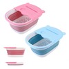 Foldable Foot Bath Folding Foot Basin Foldable Aerator Foot Massage Bath Foot Bath foot spa blue