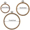 Thinp 3 Pcs Embroidery Hoop Frame,3 Size Imitated Wood Display
