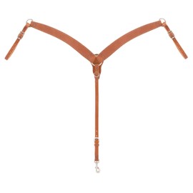 Weaver Leather Horizons Contoured Ring-in-Center Breast Collar, Golden Brown