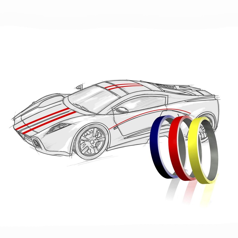 Finest Folia Decorative Shiny Strips for Car, Motorcycle, Boat, Model