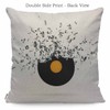 WONDERTIFY Record Muisicnotes Cushion Cover Notes Floating Decorative Throw Pillow