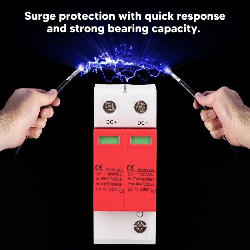 Surge Protective Device 2P 40KA 1000V PV Voltage Protection Arrester