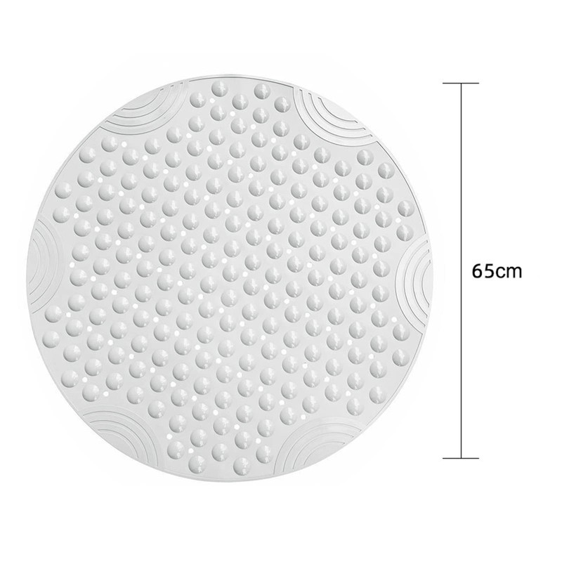 Circle Shower Mat,Round Non-slip Bathroom Mat With Suction Cup Smooth