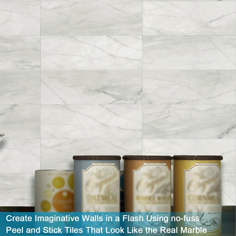 BeNice Peel and Stick Backsplash for Kitchen Tile,Peel and Stick