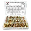 Class 8.8 Hex Flange Bolt & Flange Nut Zinc Yellow Assortment Kit - 268 Pieces!