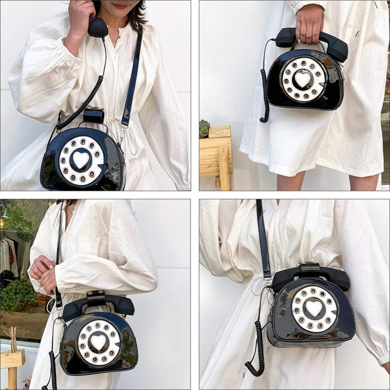 VALICLUD Shoulder Bag Phone Shaped Handbag Retro Top Handle Bag