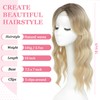 Lasunork Hair Toppers for Women Wavy Curly Hair Topper Hand-Tied