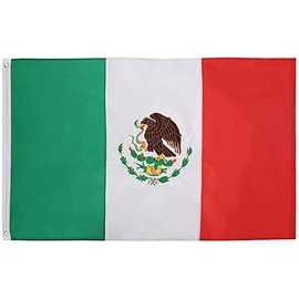 Mexican Flag 4x6 Feet - Embroidered 210D Nylon Flags with Sewn Panels