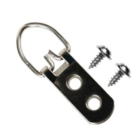 20 Pack D-Ring Steel Picture Hangers Heavy Duty with Screws Picture Frames Double Holes Clasp Picture Hang Solutions, for Hanging Clock Paintings Artwork Picture Frame Hook Photos Mirrors