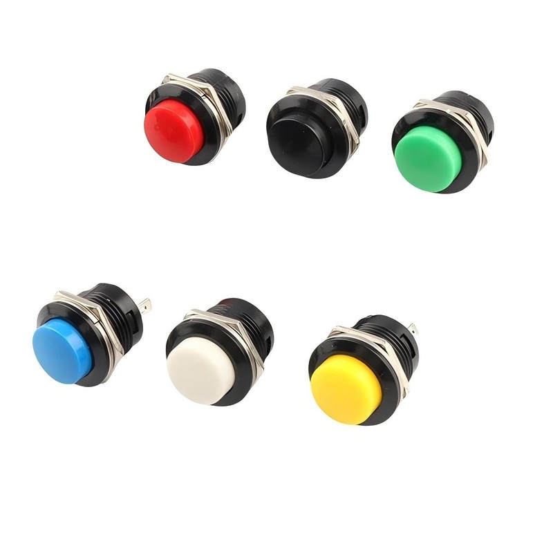 MTDELE 24Pcs 16mm Momentary Push Button Switch ON-Off 3A 250V