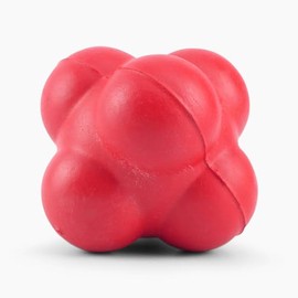 Splay Large Training Reaction Ball with 6 Sides | Used for Hi-Bounce Agility Trainer | Speed Reaction Skills & Hand-Eye Coordination, Improve Speed Awareness For your Routine Practice - (Red Color)
