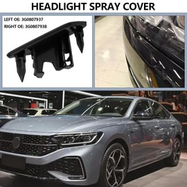 SG Store 2 Pieces Left and Right Cover Cap for Headlight Washer Compatible with Passat B8 2014-2024 OE 3G0807937 3G0807938 102.6 x 39.2 mm Cover for Front Headlight Washer System