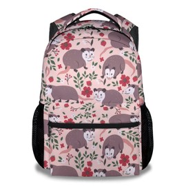 COOPASIA Cute Possum Backpack, 16 Inch Opossum Theme Bookbag with Adjustable Straps, Lightweight, Large Capacity, Durable, School Backpack for Kids Girls Boys