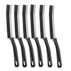 CrafTreat Hard Bristle Crevice Cleaning Brush – 6 Pack (Black)