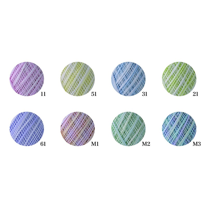 オリムパス製絲(Olympus Thread) エミーグランデ ミックス レース糸 合細 Col.M1 パープル系 25g 約109m