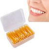 60Pcs Interdental Brush Practical Slim Braces Cleaner with PP Handle