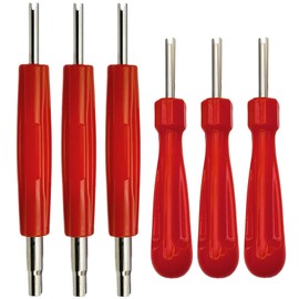 Aracey 6Pcs HVAC Valve Core Removal Tool - Dual Single and Double Heads Valve Core Remover Tool,Great Tire Repair Tool for Various Valve Cores,R134a R12 HVAC Air Conditioning Valve Core Remover
