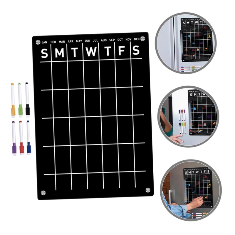 jojofuny Magnetic Memo Planning Whiteboard Set Easy to Write Erase