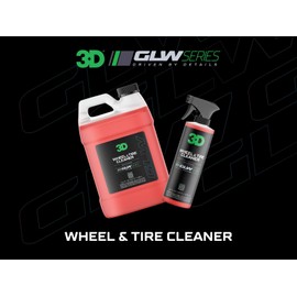 3D GLW Series Wheel & Tire Cleaner – Deep Cleaning All-in-One Formula | Removes Brake Dust, Grime, Tire Browning | Safe on All Wheels | DIY Car Detailing |16 oz