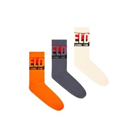 Diesel 00SAYJ0IQAR Men's Socks, 3-Pack, a