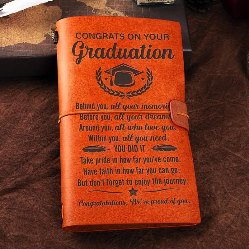 NGAEAK Graduation Gifts Leather Journal Notebook, High School Graduation Gifts