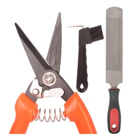 Long River Goat Hoof Trimmers with 12 Inch Hoof Rasp and Goat Hoof Trimming Shear Hoof Trimmers for Sheep,Pig,Hoof,Lamb,Alpaca, orange