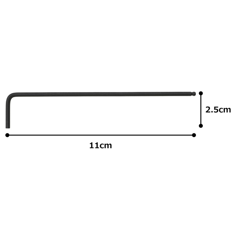 Tone BPLB-03 Long Ball Point L-Shaped Wrench, 3/32 Inch Width