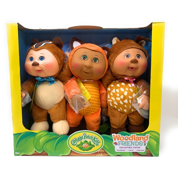 Cabbage Patch Kids Collectible Cuties Woodland Friends 3 Pack