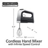 Hamilton Beach Professional Cordless Electric Hand Mixer with Infinite Speed