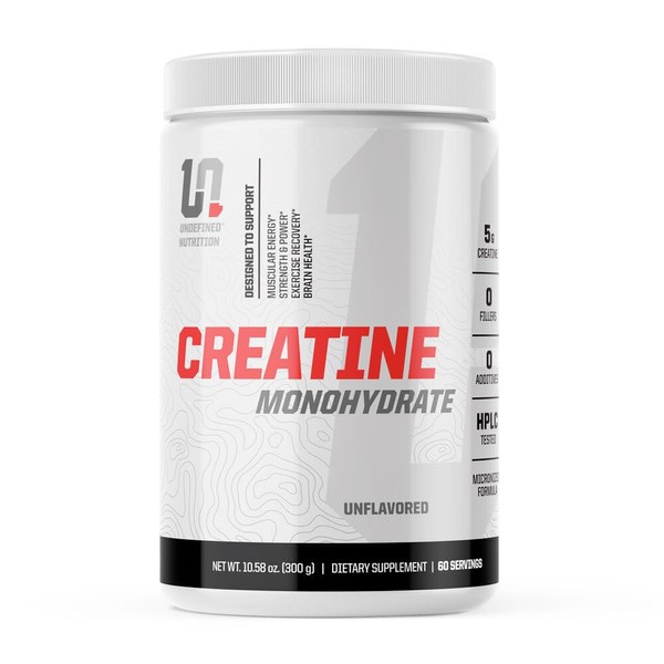 Undefined Nutrition Creatine Monohydrate by Brian Shaw (Unflavored, 60 Servings)
