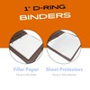 2Fold 3 Ring Binder 1 Inch with Clear Front Pocket