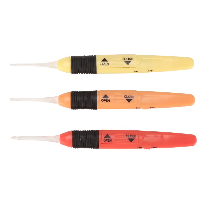 3 Pcs Lighted Crochet Hooks Set 2.5mm 3.0mm 3.5mm Lightweight