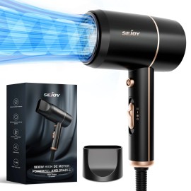 SEJOY 1800W Professional Salon Hair Dryer – Ionic Blow Dryer with Ne