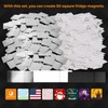 BEAMNOVA 50 Sets of Square Button Maker Supplies Fridge Magnets