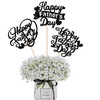 ZHUOWEISM 12 PCS Happy Father's Day Centerpiece Sticks Double Sided