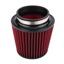 Akozon Round Air Filter 100 mm, Akozon Sports Air Filter Car, 100 mm Sports Air Filter E36 Sports Air Filter Replacement Air Filter Car Air Filter Washable and Reusable Air Flow Filter